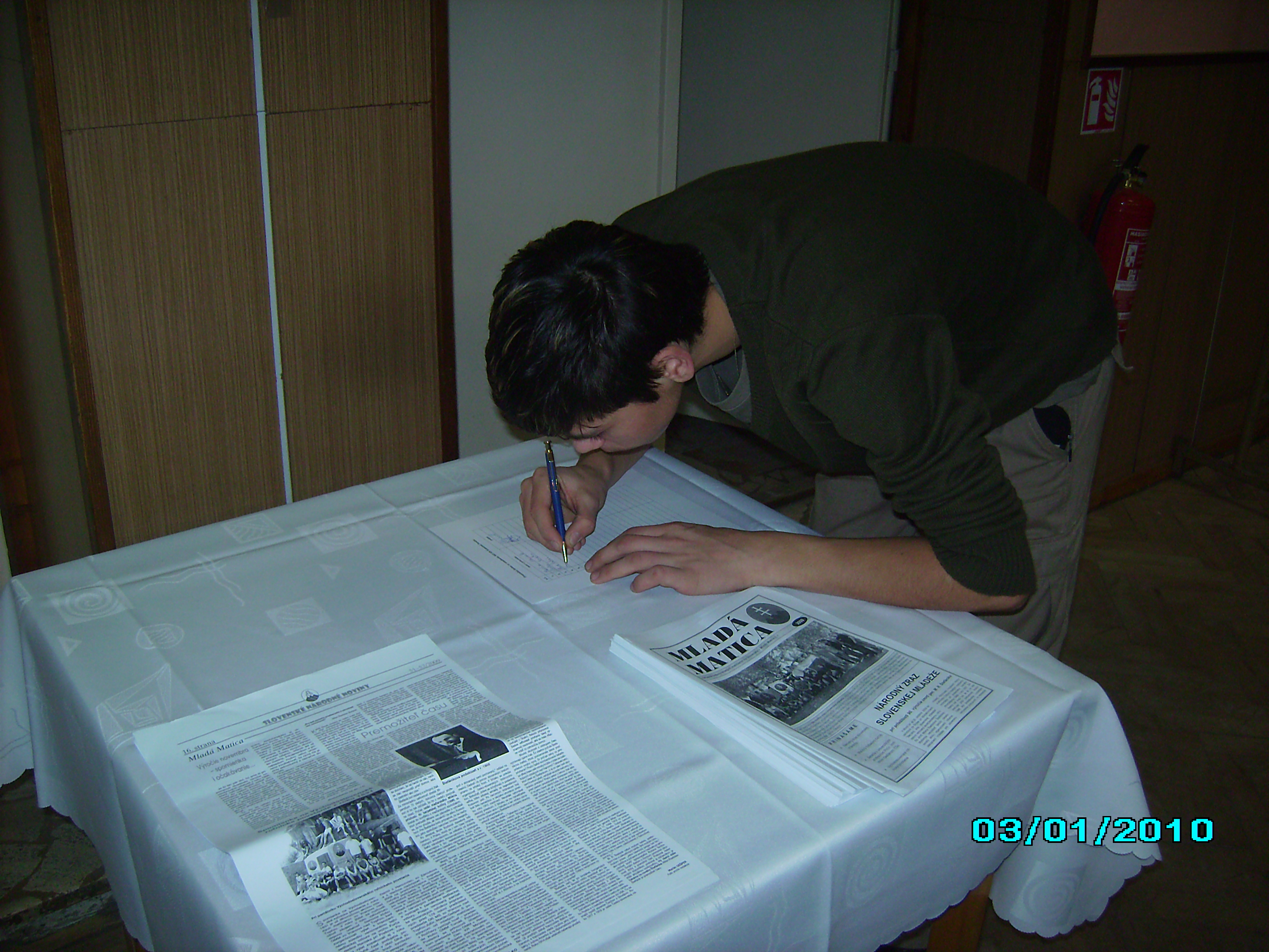 zapisovanie do prezenčnej listiny